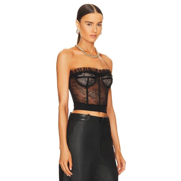 NBD Maren Corset Top in Black Strapless - Picture 2 of 4